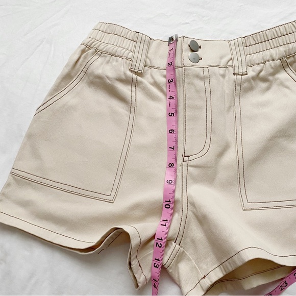 NWT High Waist Khaki Utility Shorts - Picture 13 of 14
